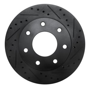 Ford F-150 Brake Rotor (1) - Front Right - R1 Concepts - Drilled & Slotted - Black - `97-`04